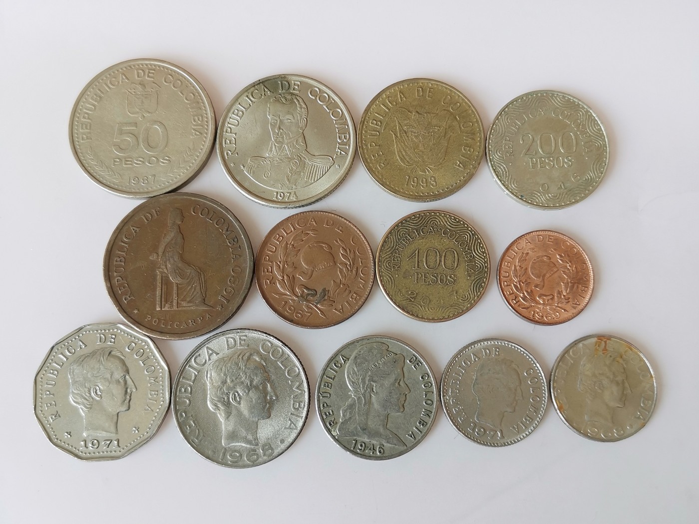 第一海外回流一元起拍收藏 散币专场 第81期 哥伦比亚硬币 13枚