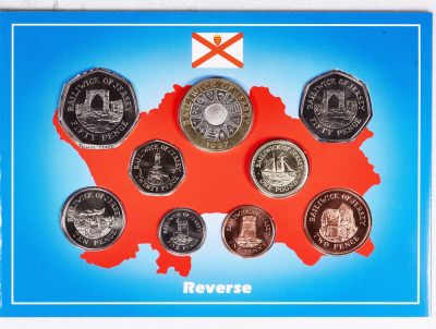 S&S Numismatic世界钱币-拍卖 第78期 - 泽西岛1997年 女王高冠版 9枚套币官方卡币  只发行了1年就改版了