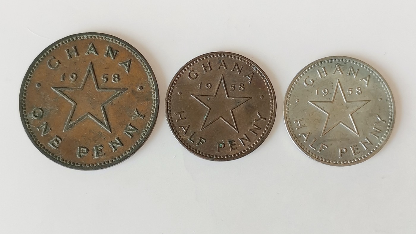 第一海外回流一元起拍收藏 散币专场 第81期 加纳1958年硬币3枚