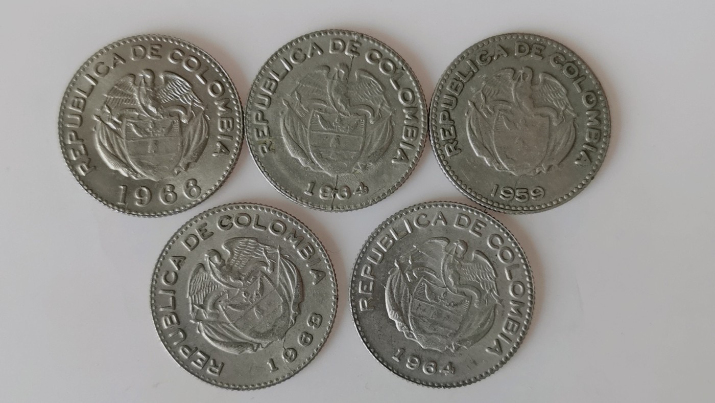 第一海外回流一元起拍收藏 散币专场 第81期 哥伦比亚10分镍币 5枚