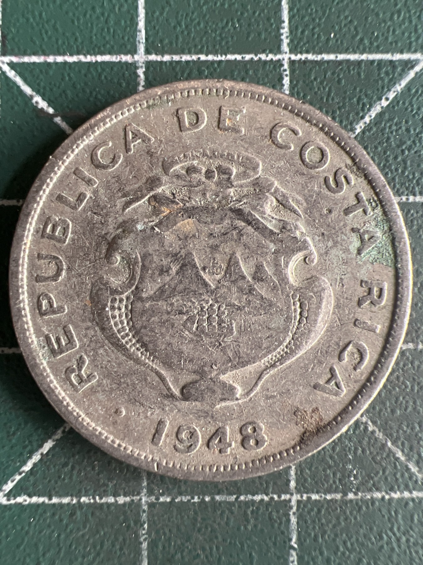 第573期 硬币专场 （无押金，捡漏，全场50包邮，偏远地区除外，接收代拍业务） 哥斯达黎加50分 1948年