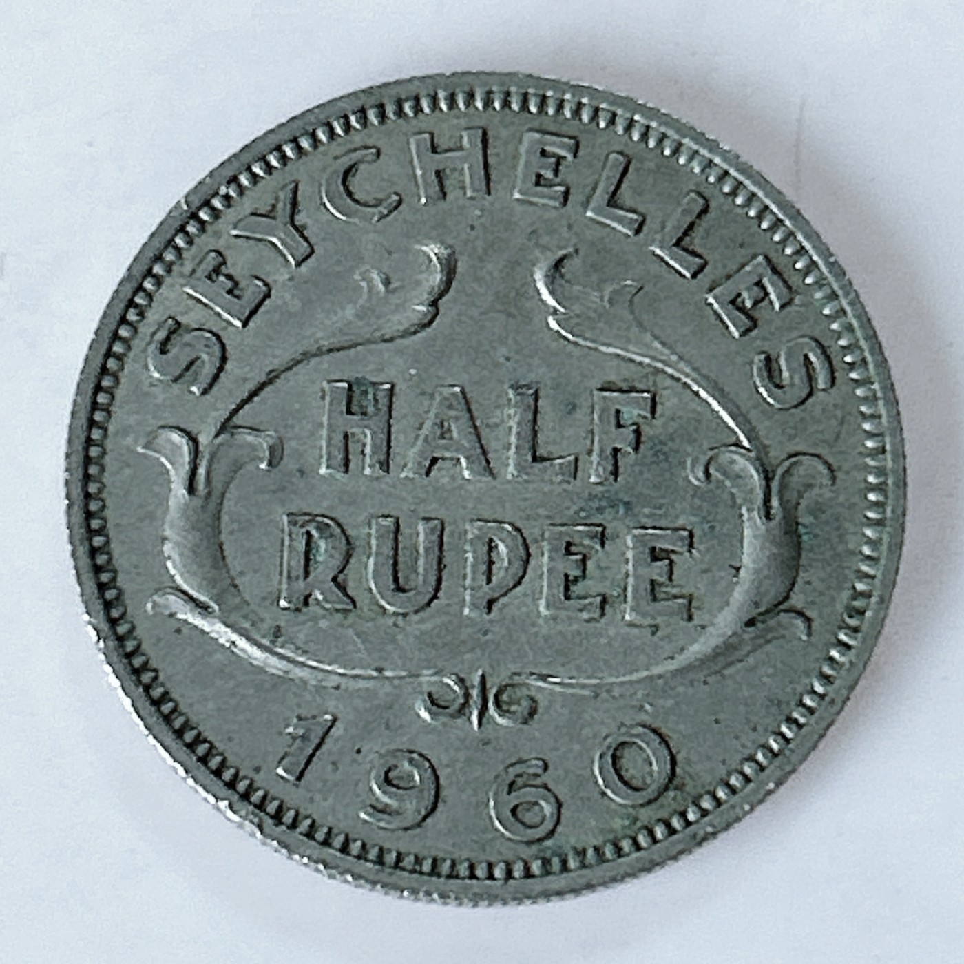 海外回流1元起拍小铺 各国钱币散币场 第10期 英属塞舌尔1960年1/2卢比