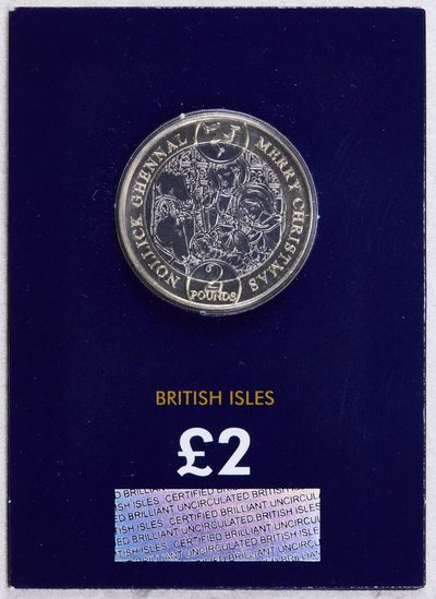 S&S Numismatic世界钱币-拍卖 第84期  - 马恩岛2021年 圣诞节 2英镑双色纪念币