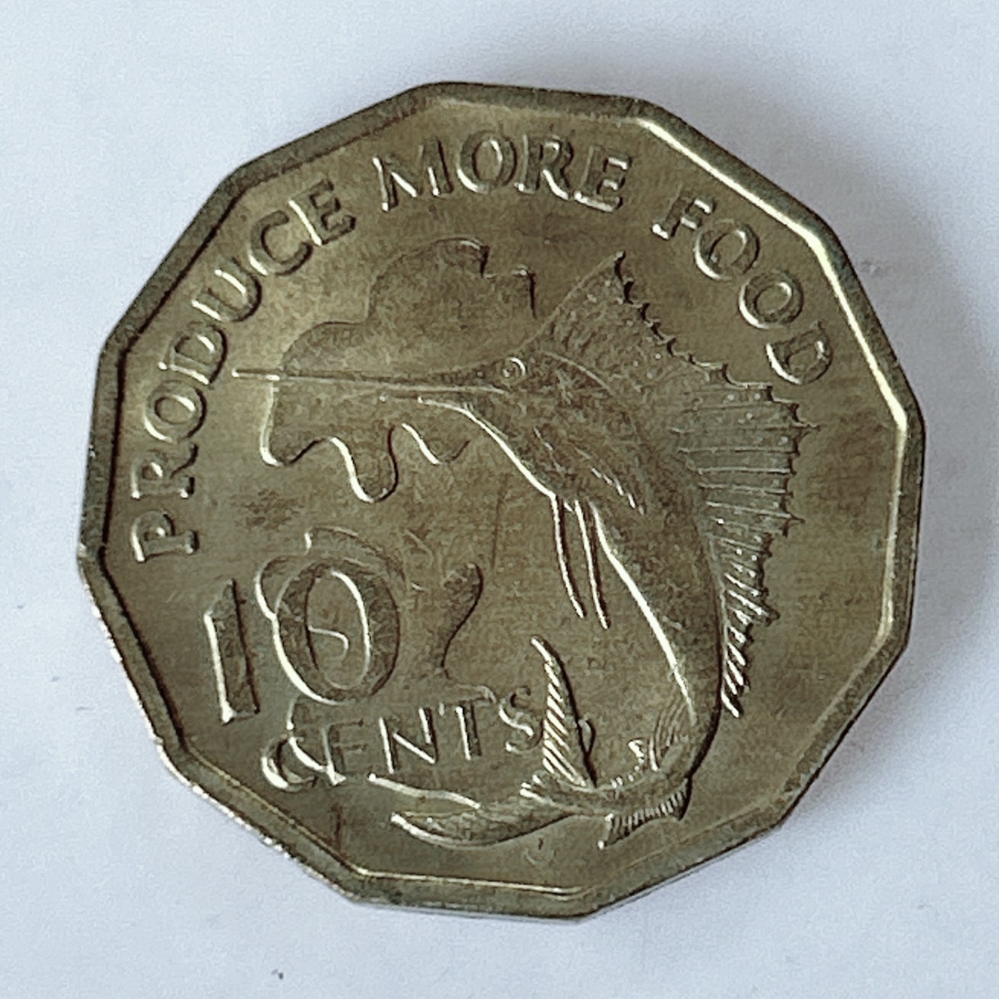 海外回流1元起拍小铺 各国钱币散币场 第10期 塞舌尔1977年剑鱼10分 FAO纪念铜币 原光美品