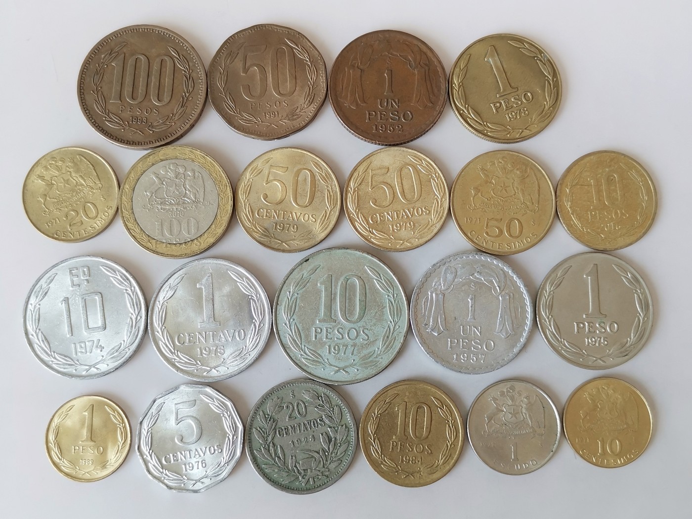 第一海外回流一元起拍收藏 散币专场 第81期 智利硬币 21枚