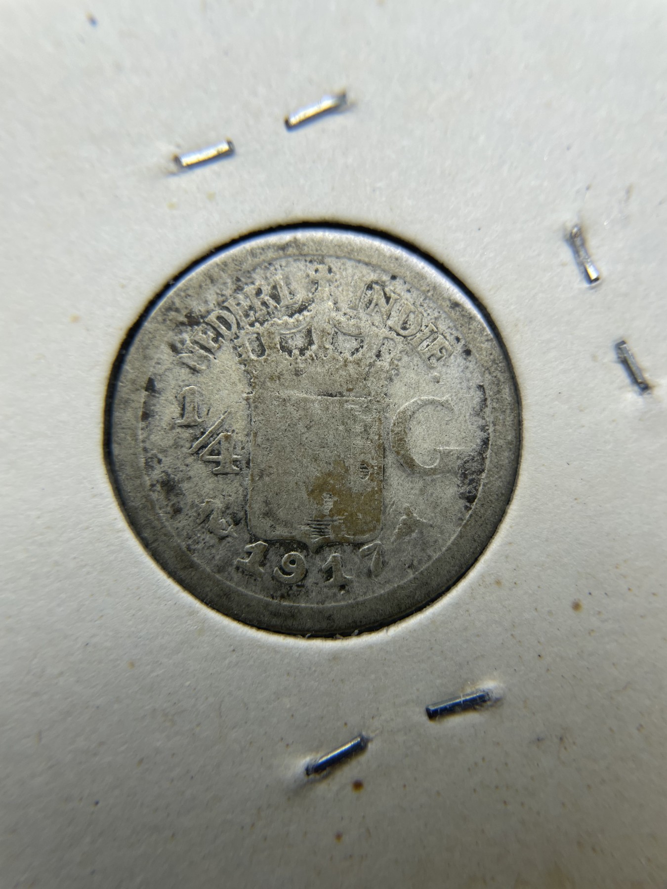 2024年集古藏今外币拍卖第四期-第7场—（总第37拍） 1917年荷属东印度1/4盾银币