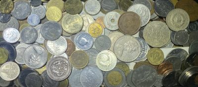 回流0401 - 回流各国硬币4600克（1130枚）残破币已挑出扔掉均为原光或流通好品