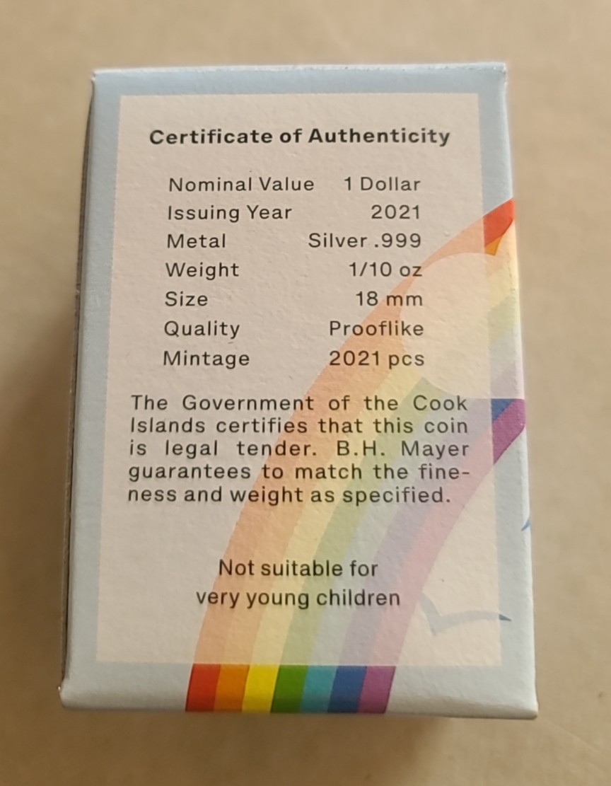 【币将精彩】世界钱币拍卖（2025-12-24） 库克2021年水晶球爱心银币带证书包装奥地利工艺