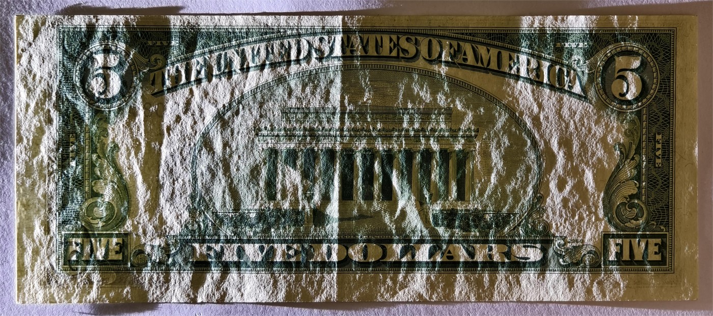 紫瑗钱币——第339期拍卖——纸币场 美国 1953年 A序列 亚伯拉罕·林肯 5美元 蓝印 银元券 AU