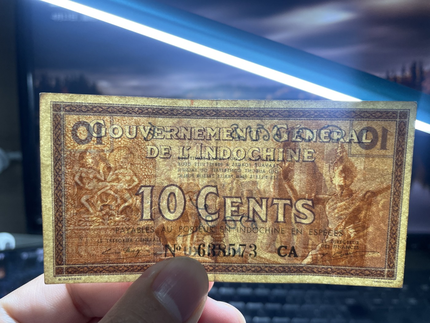 2024年集古藏今外币拍卖第四期-第8场—（总第38拍） 好品东方汇理银行一毛