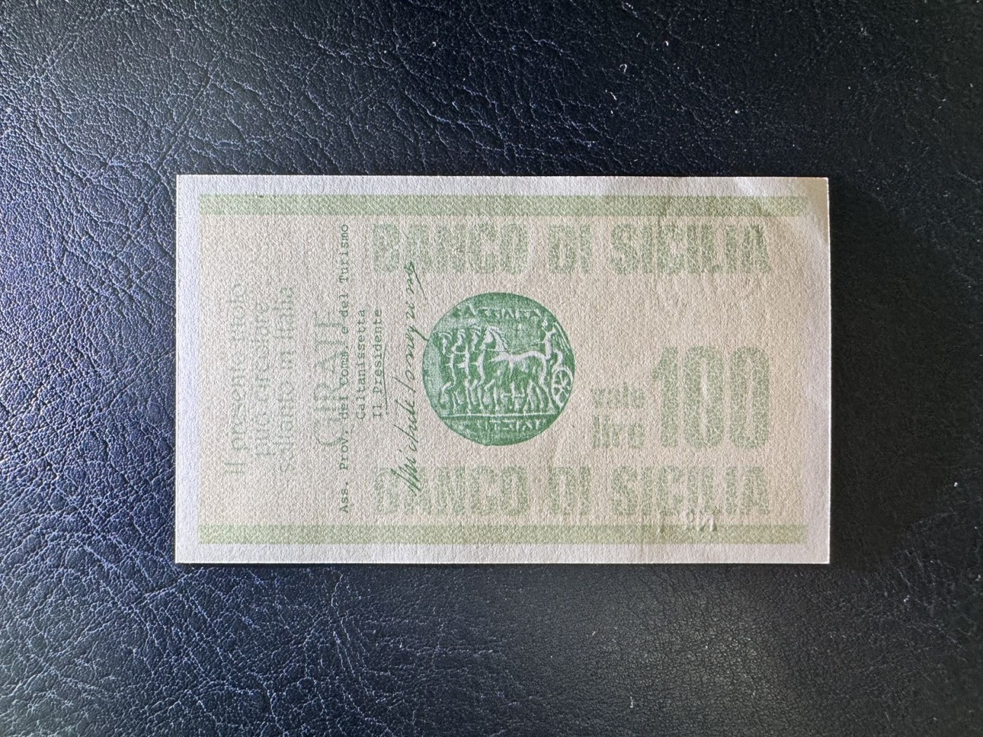 收藏联盟Quantum Auction 第338期拍卖  意大利西西里1977年100里拉紧急币 品相UNC 角微瑕