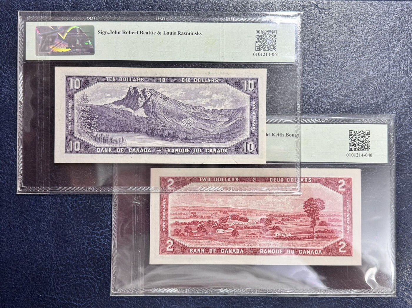 收藏联盟Quantum Auction 第338期拍卖  加拿大1954年版2和5元 TQG55 洛基山脉