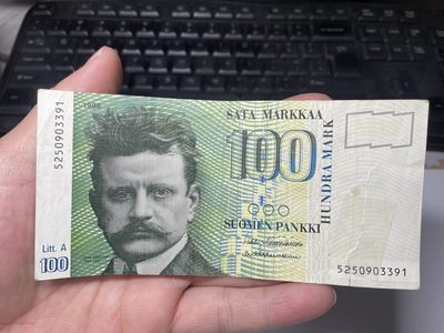 2024年集古藏今外币拍卖第四期-第8场—（总第38拍） - 1986年芬兰100马克