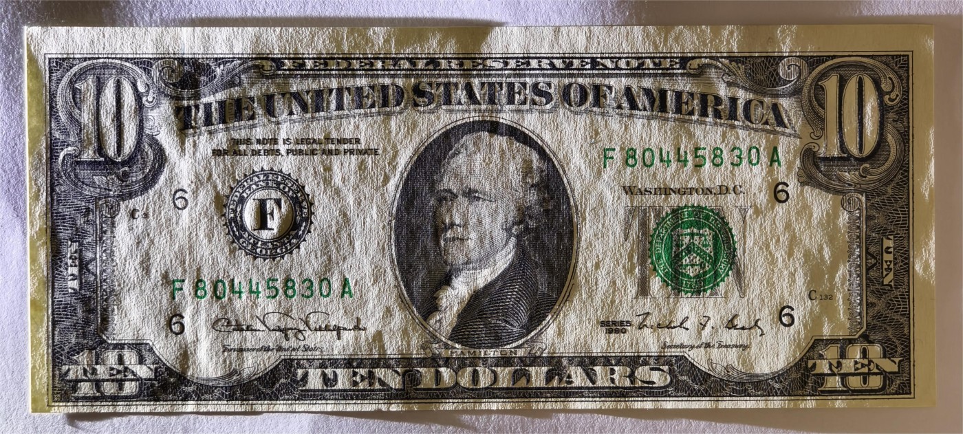 紫瑗钱币——第339期拍卖——纸币场 美国 1990年 F版 无序列 亚历山大·汉密尔顿 10美元 小头版 UNC