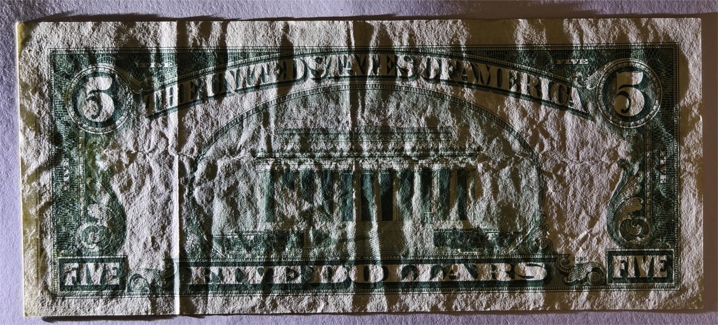 紫瑗钱币——第339期拍卖——纸币场 美国 1953年 A序列 亚伯拉罕·林肯 5美元 蓝印 银元券 流通品