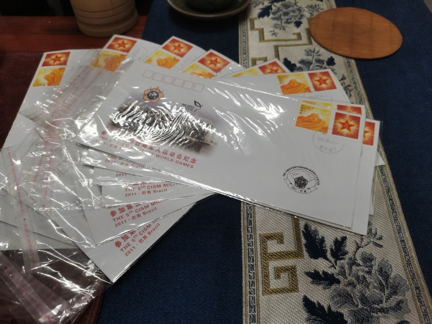 属性贴票封,2010-2019年,纪念封第五届世界军人运动会纪念封，国防部外事办公室设计，中国集邮总公司发行