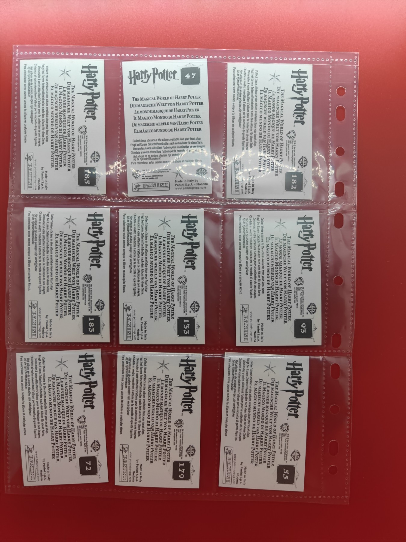 妖精的尾巴卡牌拍卖第十四期(收拍品) 帕尼尼哈利波特贴纸9张