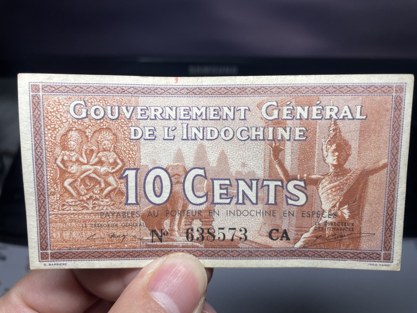 2024年集古藏今外币拍卖第四期-第8场—（总第38拍） 好品东方汇理银行一毛