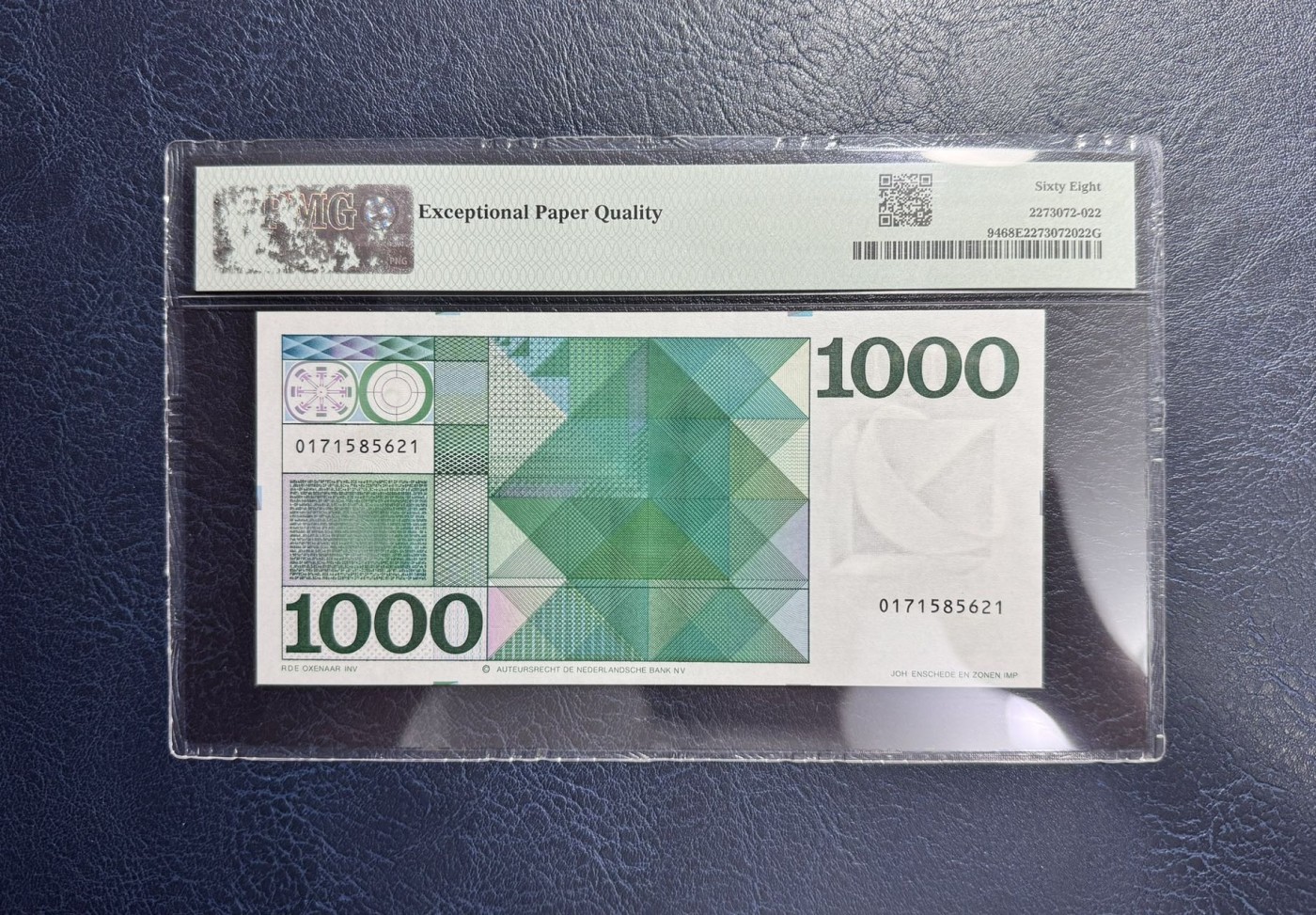 收藏联盟Quantum Auction 第338期拍卖  荷兰1972年1000盾 PMG68 号码全程无4  欧洲近代哲学理性主义者 斯宾诺莎