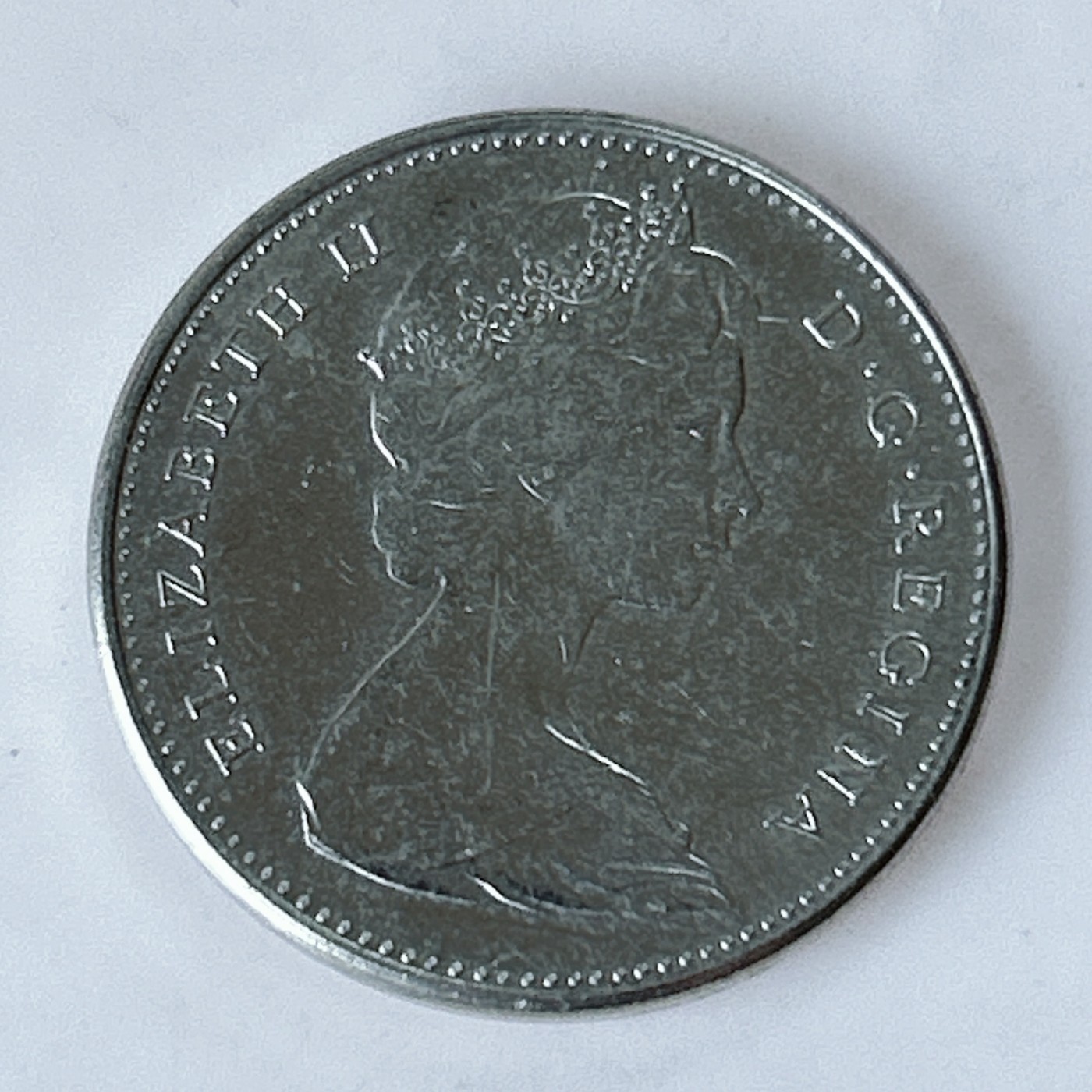 海外回流1元起拍小铺 各国钱币散币场 第10期 加拿大1967年5分百年纪念币 兔子