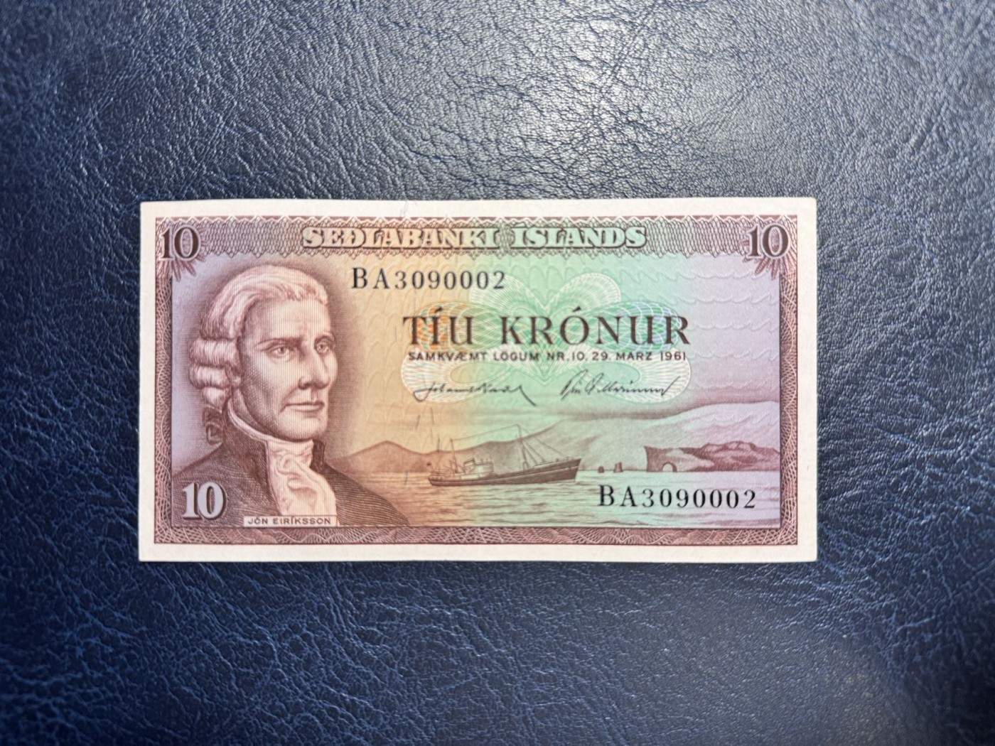 收藏联盟Quantum Auction 第338期拍卖  冰岛1961年10克朗 品相UNC