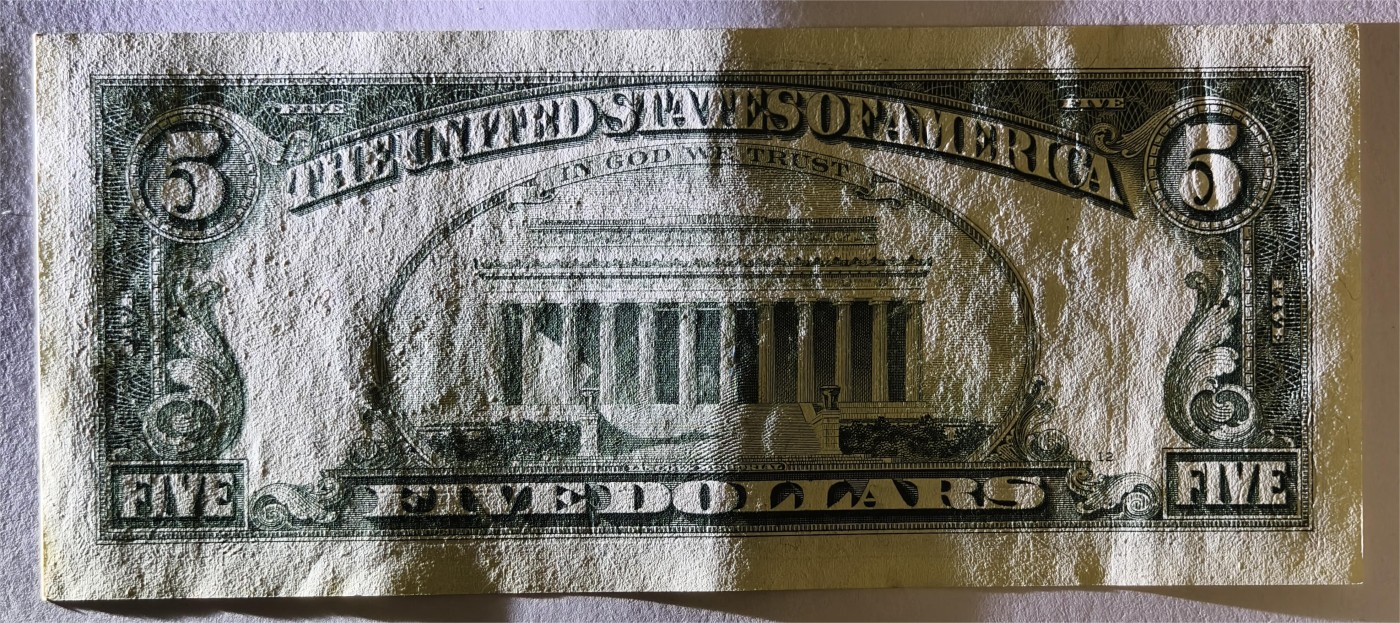 紫瑗钱币——第339期拍卖——纸币场 美国 1995年 L版 无序列 亚伯拉罕·林肯 5美元 小头版 UNC-