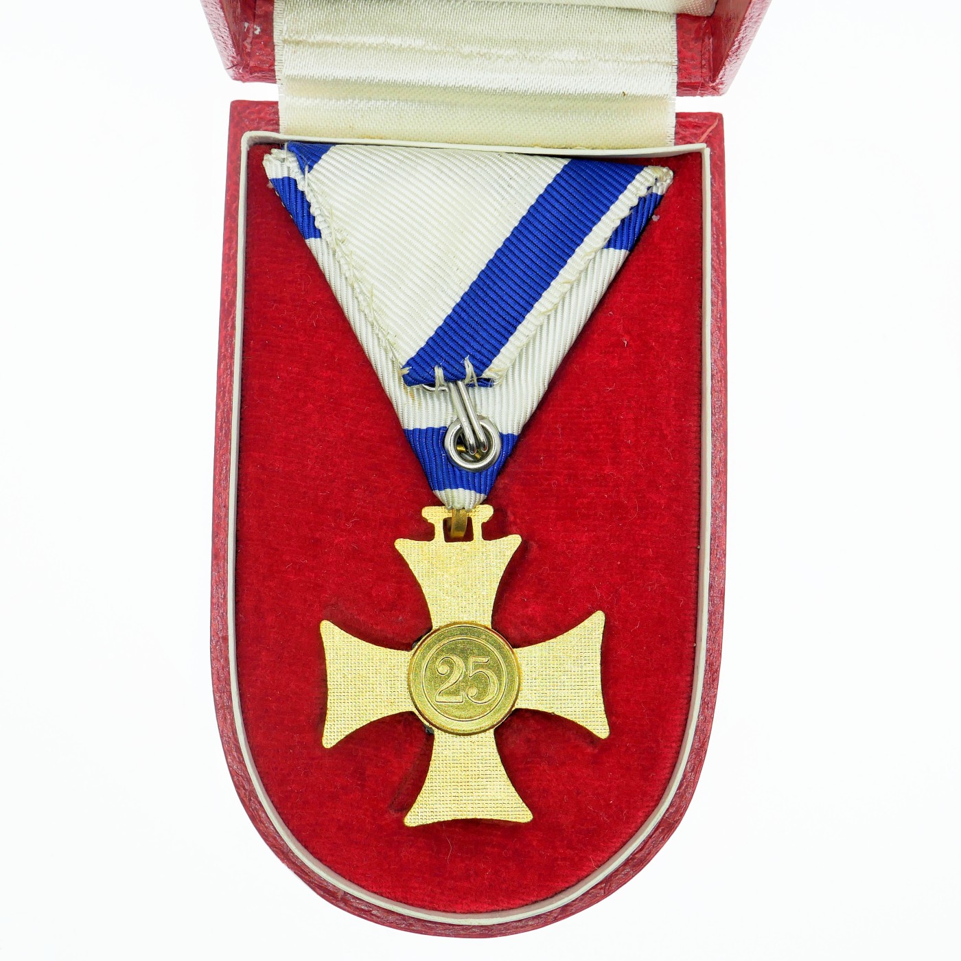 勋章奖章交易所4月20日拍卖 奥地利25年服役奖章，原盒