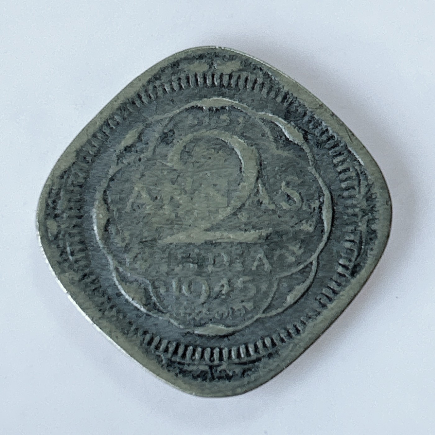 海外回流1元起拍小铺 各国钱币散币场 第10期 英属印度1945年2安娜