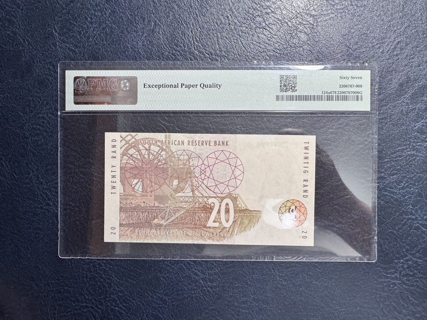 收藏联盟Quantum Auction 第338期拍卖  南非1993年20兰特 PMG67
