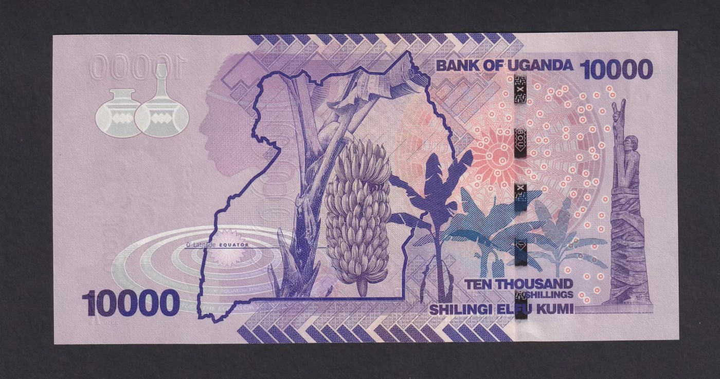 草稿银行第十八期国内外钞票拍卖 乌干达2010年10000先令 首版AA冠  全新品相