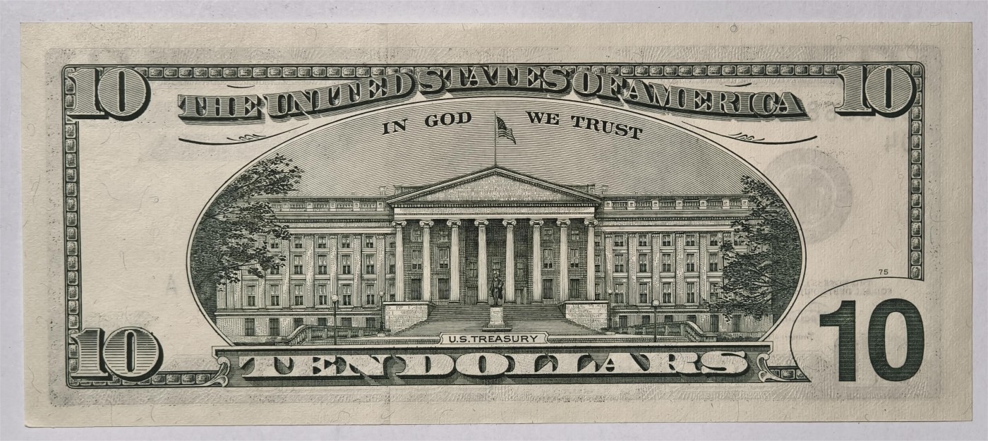 紫瑗钱币——第339期拍卖——纸币场 美国 2001年 D版 无序列 亚历山大·汉密尔顿 10美元 大头版 UNC