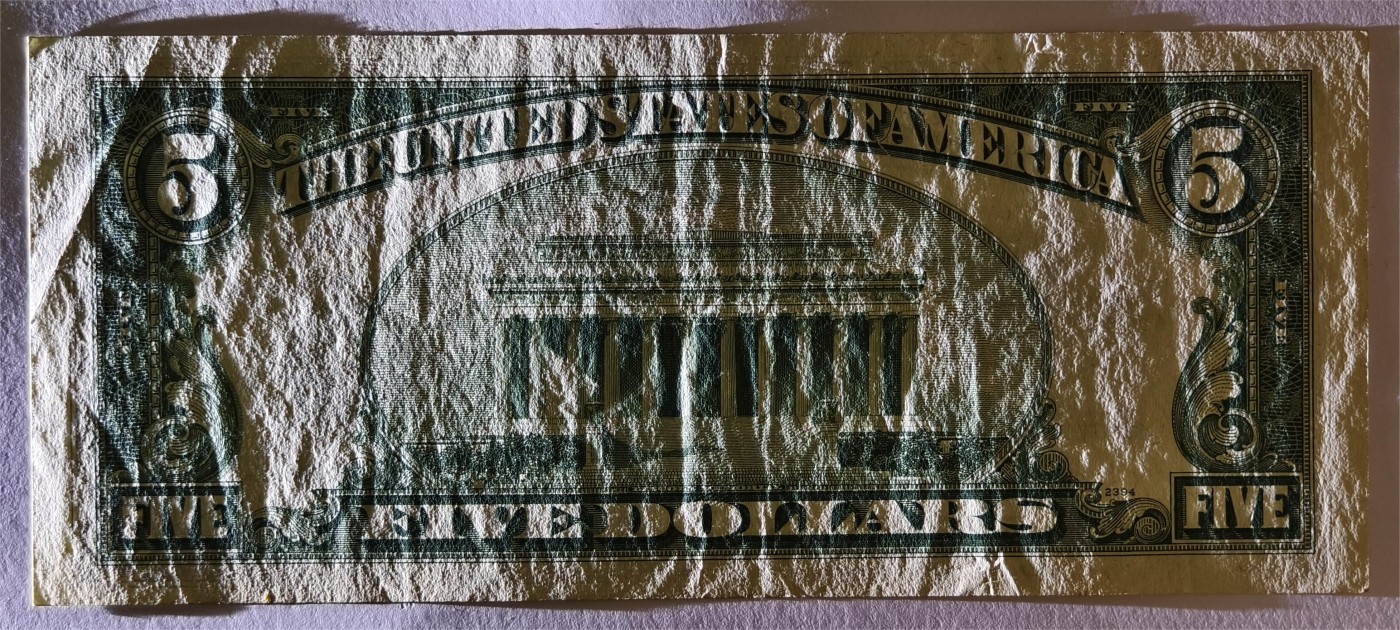 紫瑗钱币——第339期拍卖——纸币场 美国 1953年 A序列 亚伯拉罕·林肯 5美元 蓝印 银元券 流通品