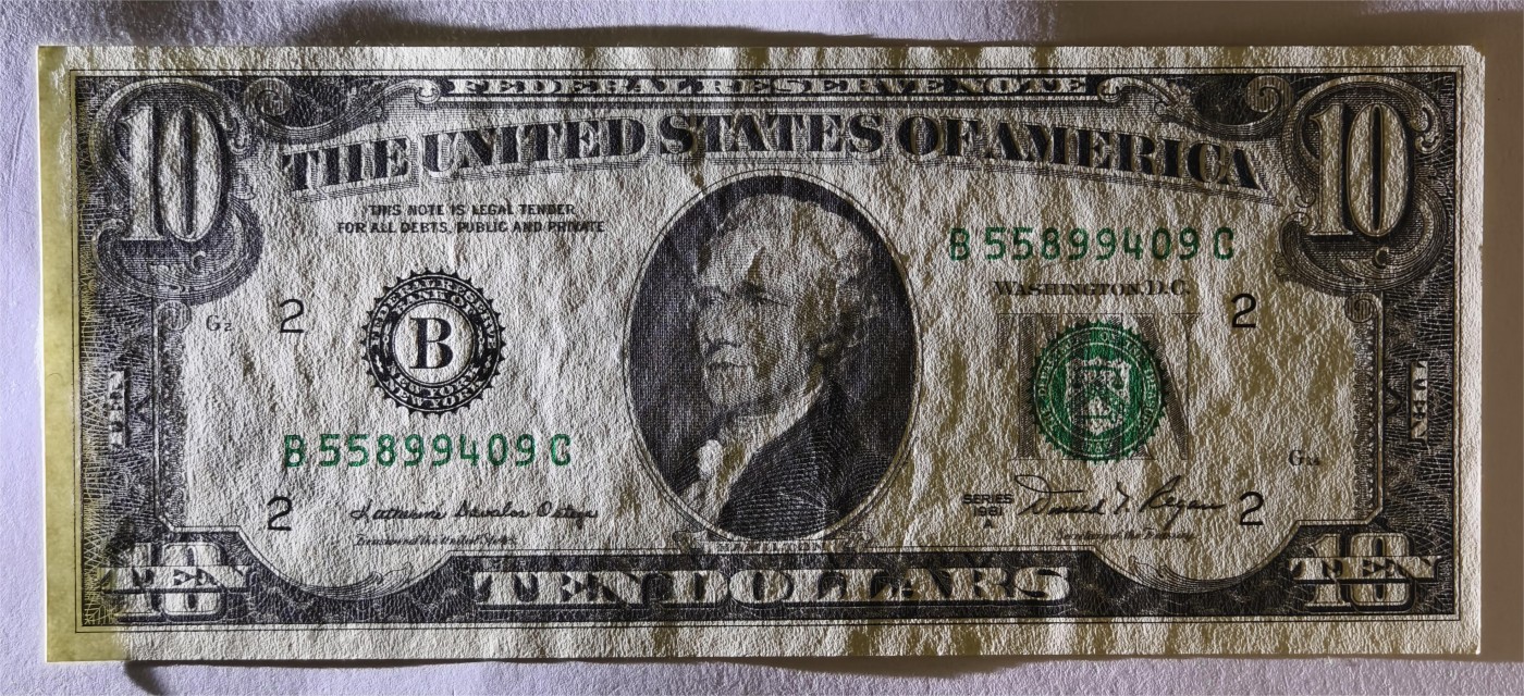 紫瑗钱币——第339期拍卖——纸币场 美国 1981年 B版 A序列 亚历山大·汉密尔顿 10美元 小头版 UNC