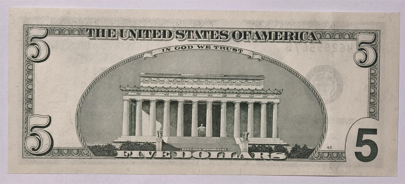 紫瑗钱币——第339期拍卖——纸币场 美国 2003年 B版 A序列 亚伯拉罕·林肯 5美元 大头版 UNC