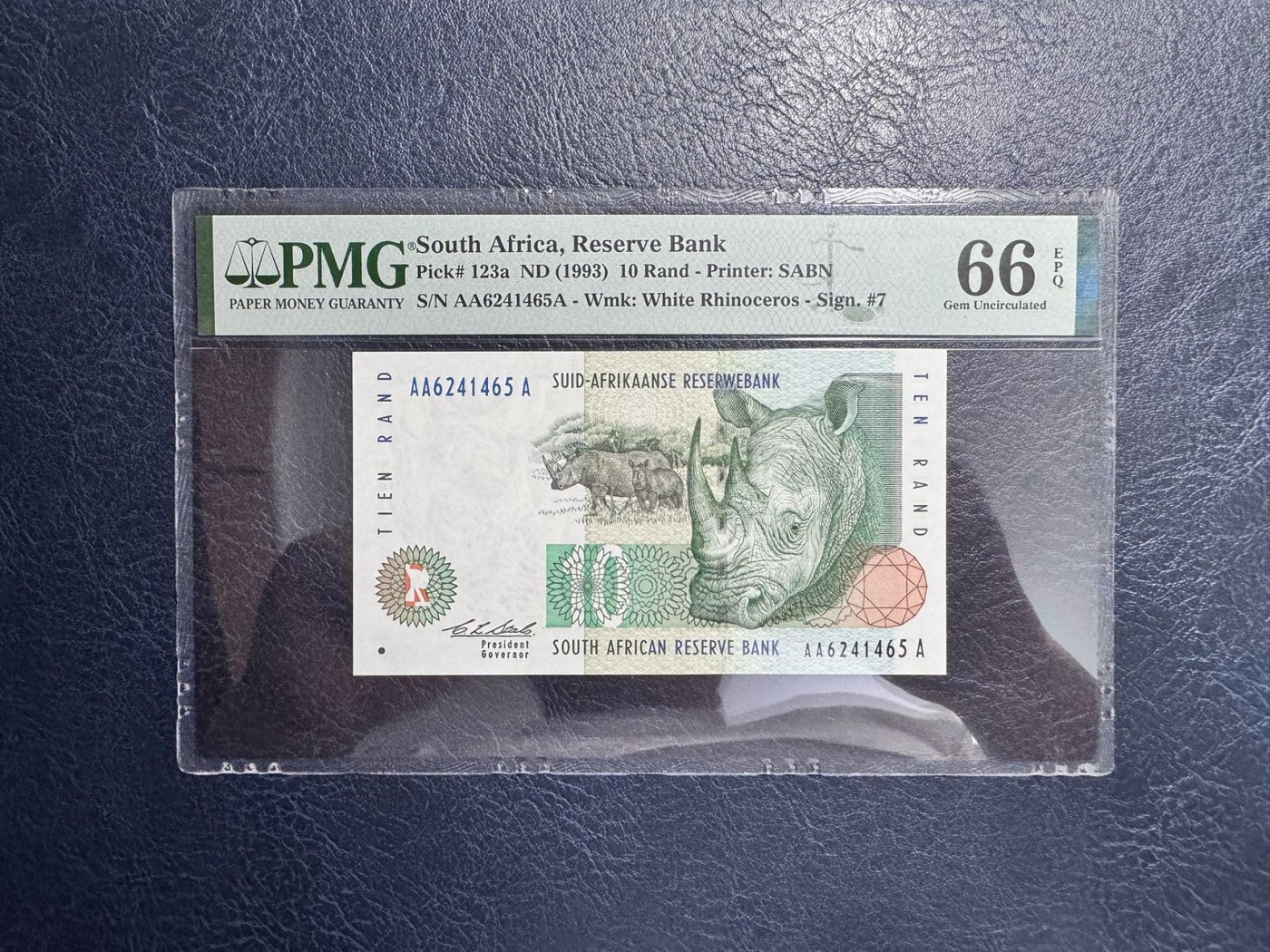 收藏联盟Quantum Auction 第338期拍卖  南非1993年10兰特首发AAA冠 PMG66