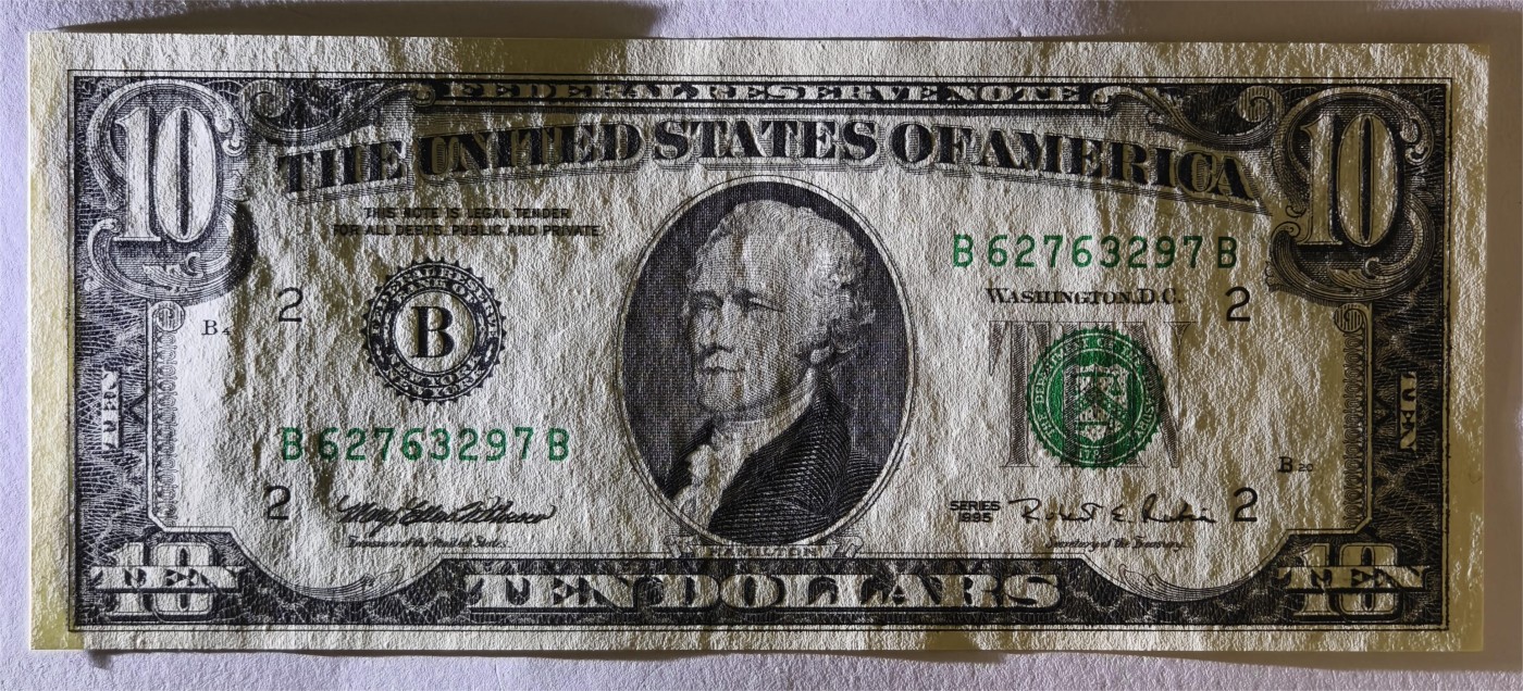 紫瑗钱币——第339期拍卖——纸币场 美国 1995年 B版 无序列 亚历山大·汉密尔顿 10美元 小头版 UNC