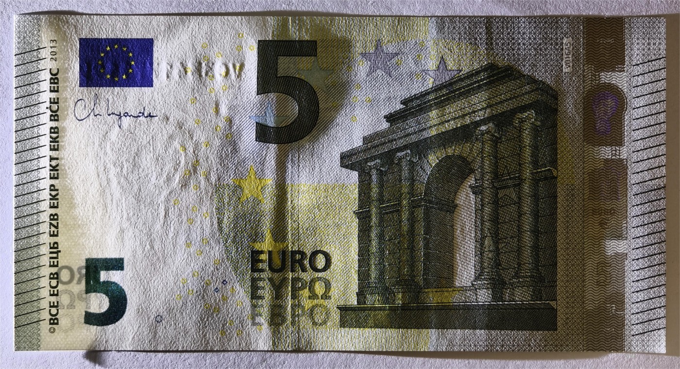 紫瑗钱币——第339期拍卖——纸币场 【双尾9】欧元 西班牙 2013年 加尔桥 5欧元 UNC