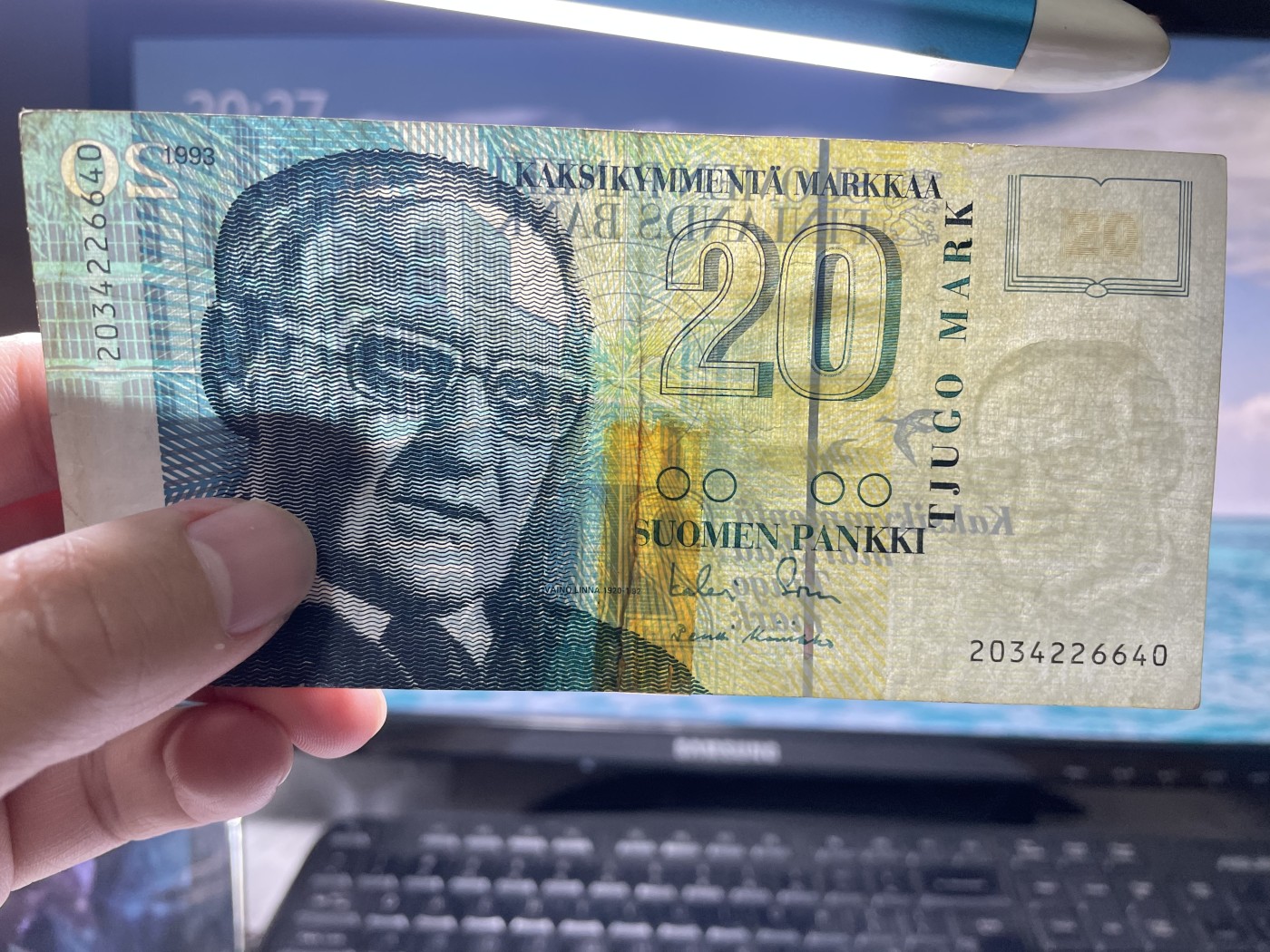 2024年集古藏今外币拍卖第四期-第8场—（总第38拍） 1993年芬兰20马克