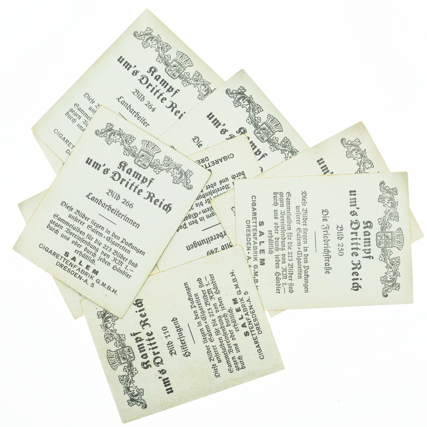 勋章奖章交易所4月20日拍卖 德三烟卡一组