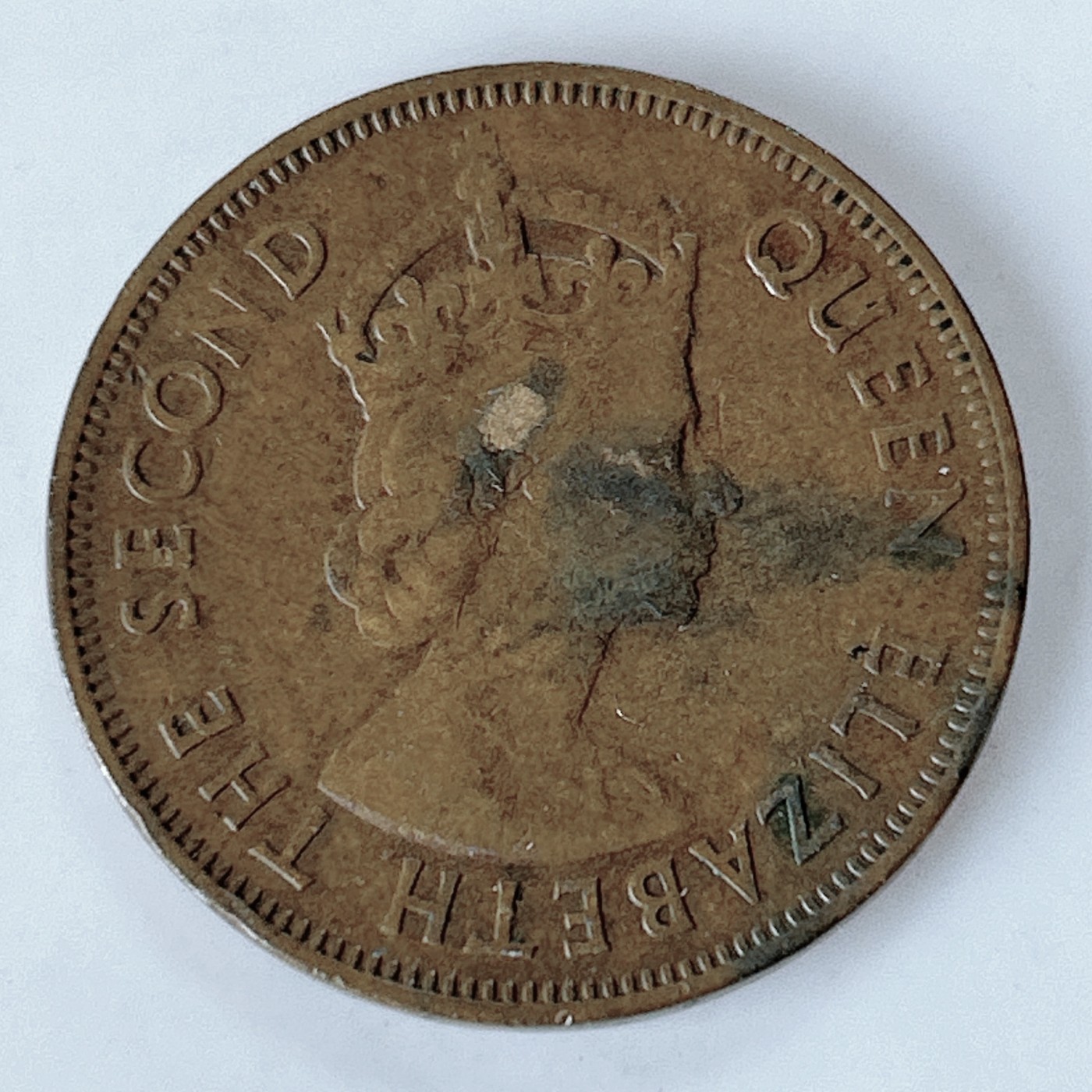 海外回流1元起拍小铺 各国钱币散币场 第10期 英属毛里求斯1956年5分 伊丽莎白二世女王高冠头像