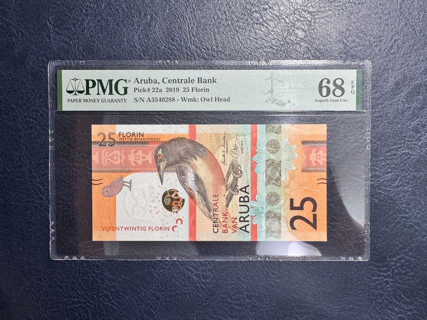 收藏联盟Quantum Auction 第338期拍卖  阿鲁巴2019年25弗洛林 PMG68 首发A冠
