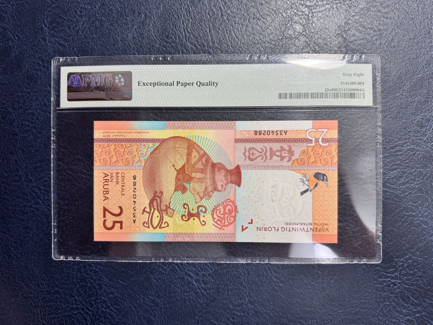 收藏联盟Quantum Auction 第338期拍卖  阿鲁巴2019年25弗洛林 PMG68 首发A冠