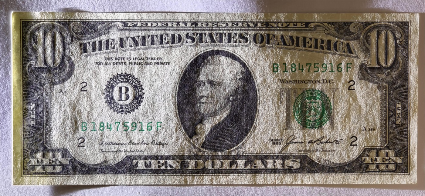 紫瑗钱币——第339期拍卖——纸币场 美国 1985年 B版 无序列 亚历山大·汉密尔顿 10美元 小头版 UNC