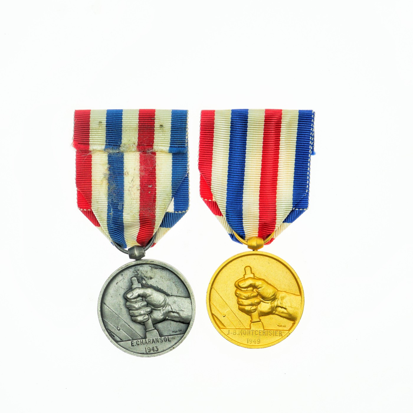 勋章奖章交易所4月20日拍卖 法国金银级铁路奖章一组