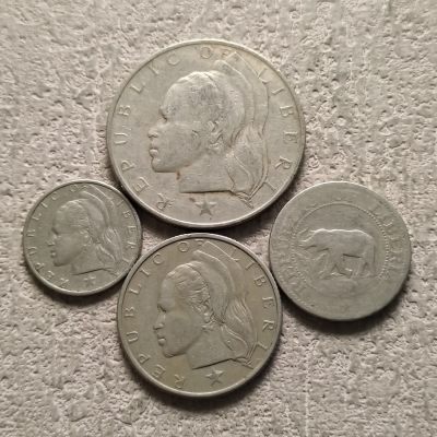 0起1加-纯粹捡漏拍-310散币场 - 利比里亚1961-1975年4枚套币