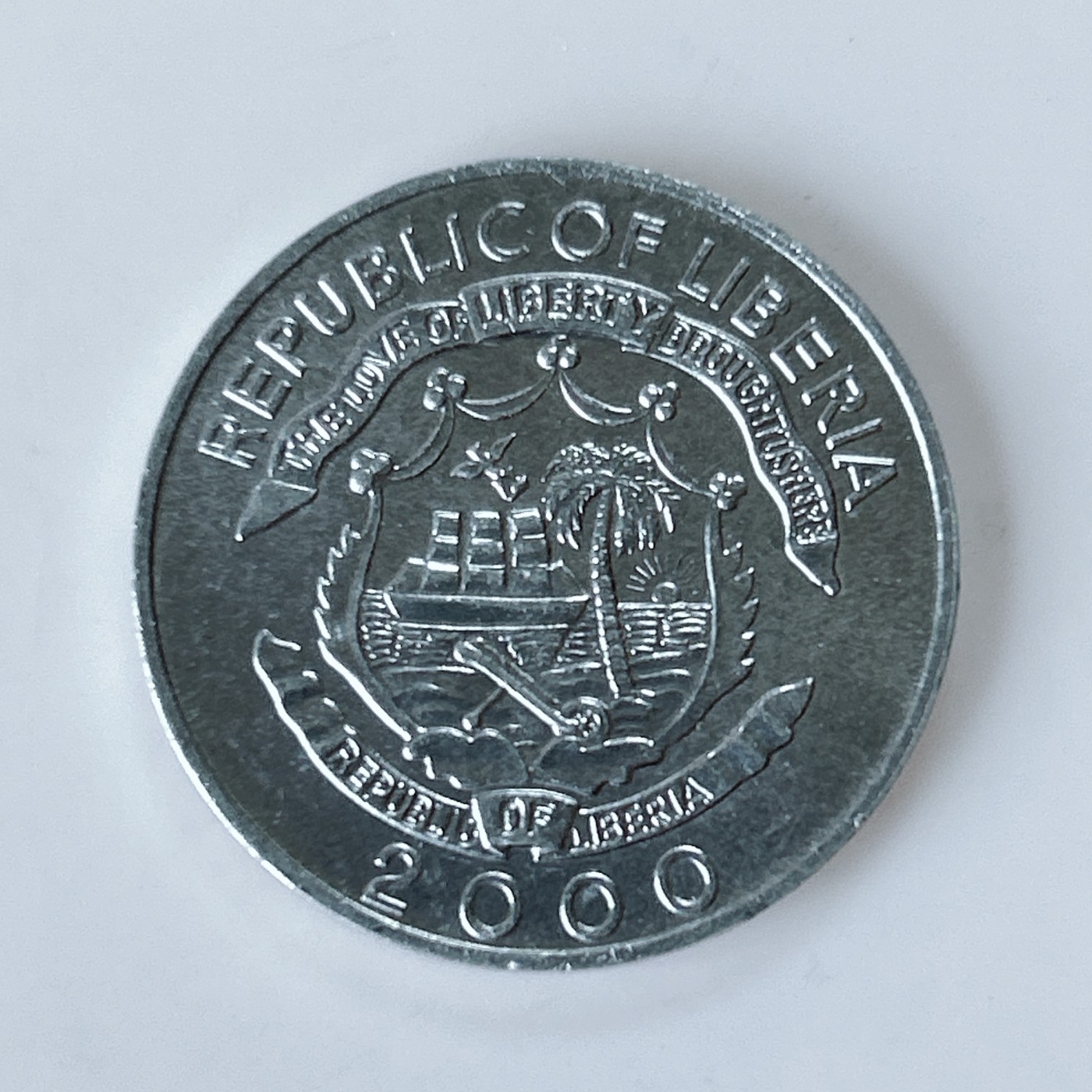 海外回流1元起拍小铺 各国钱币散币场 第10期 利比里亚5分龙年硬币 2000版千禧年纪念币