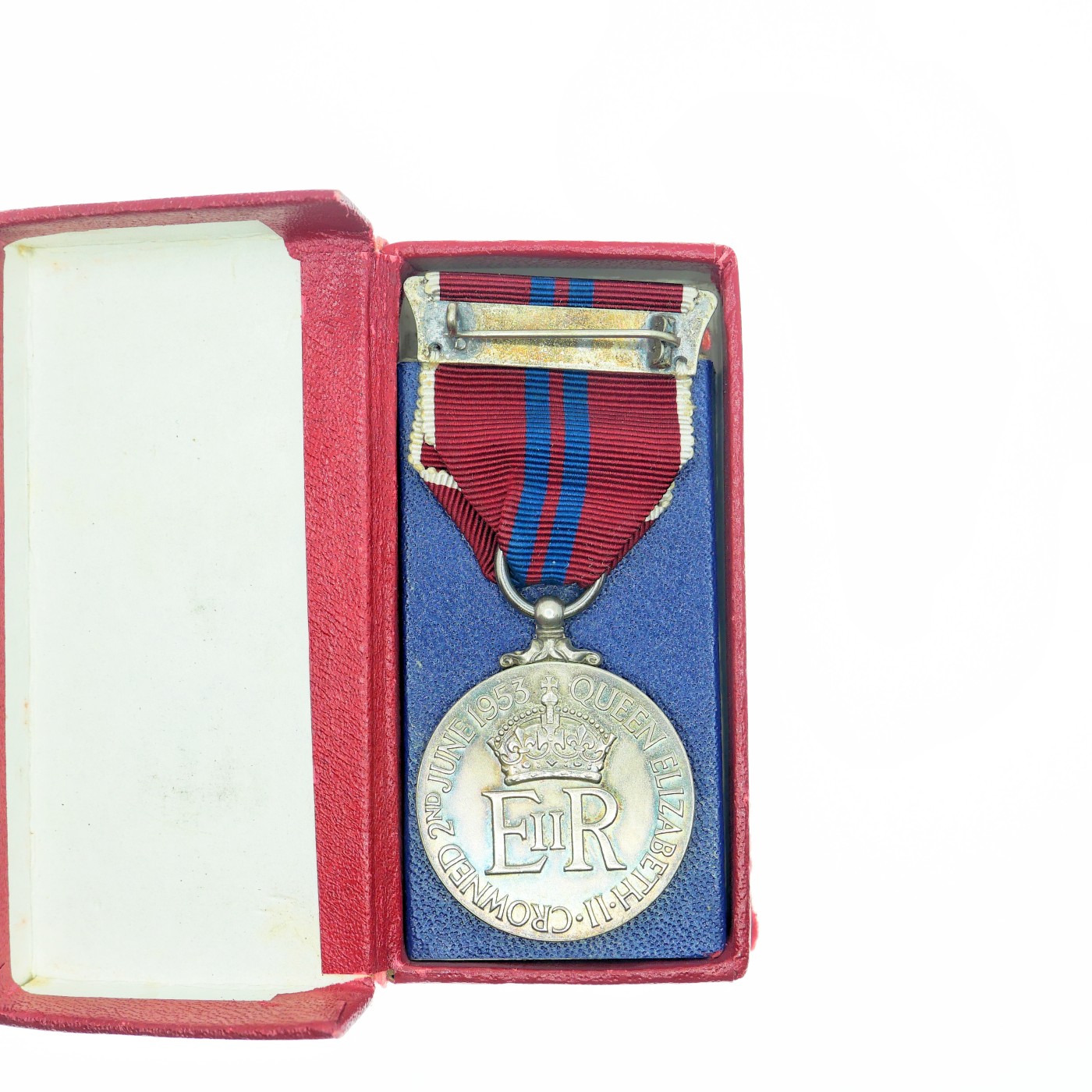 勋章奖章交易所4月20日拍卖 英国伊丽莎白二世加冕奖章，银质原盒