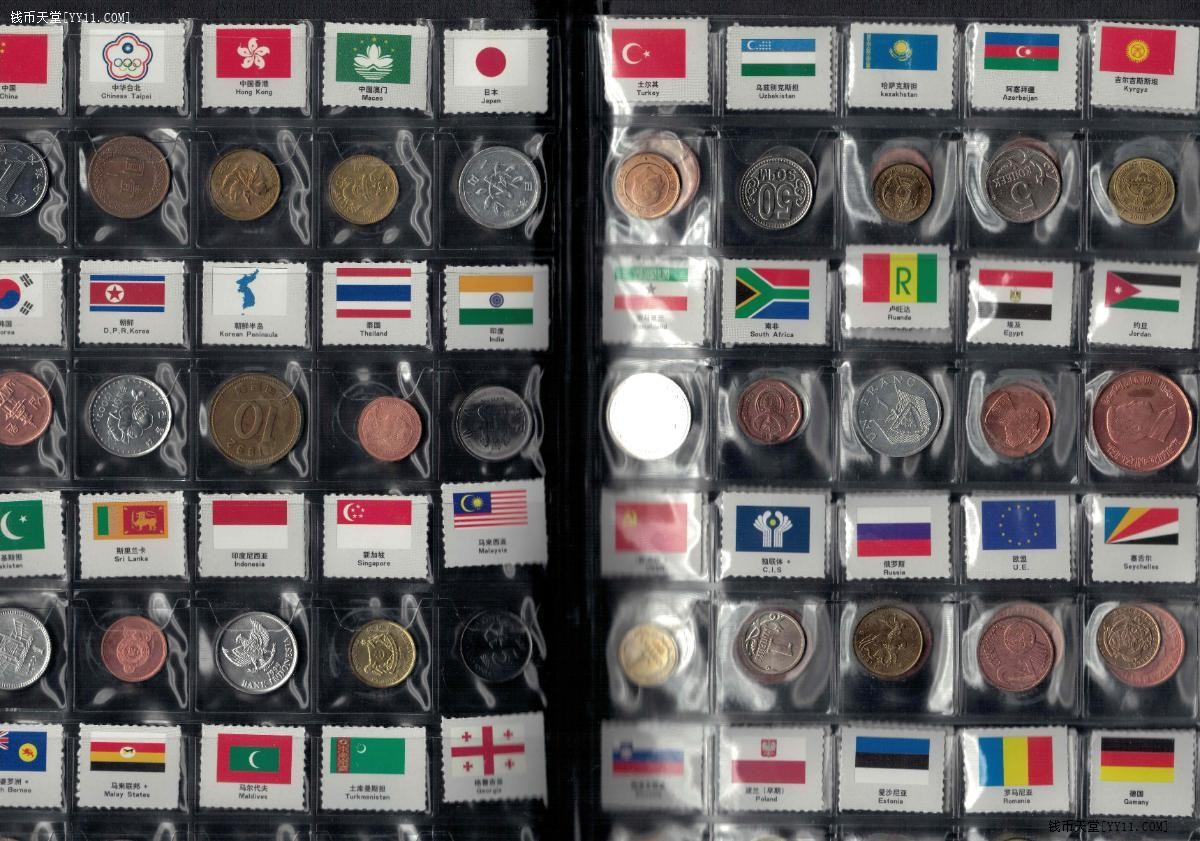 世界60国(地区)硬币收藏册(各国硬币60种) 实物图 UNC-