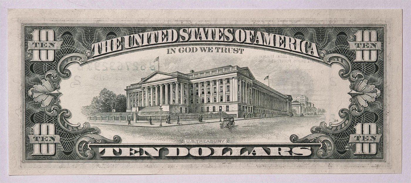 紫瑗钱币——第339期拍卖——纸币场 美国 1995年 B版 无序列 亚历山大·汉密尔顿 10美元 小头版 UNC