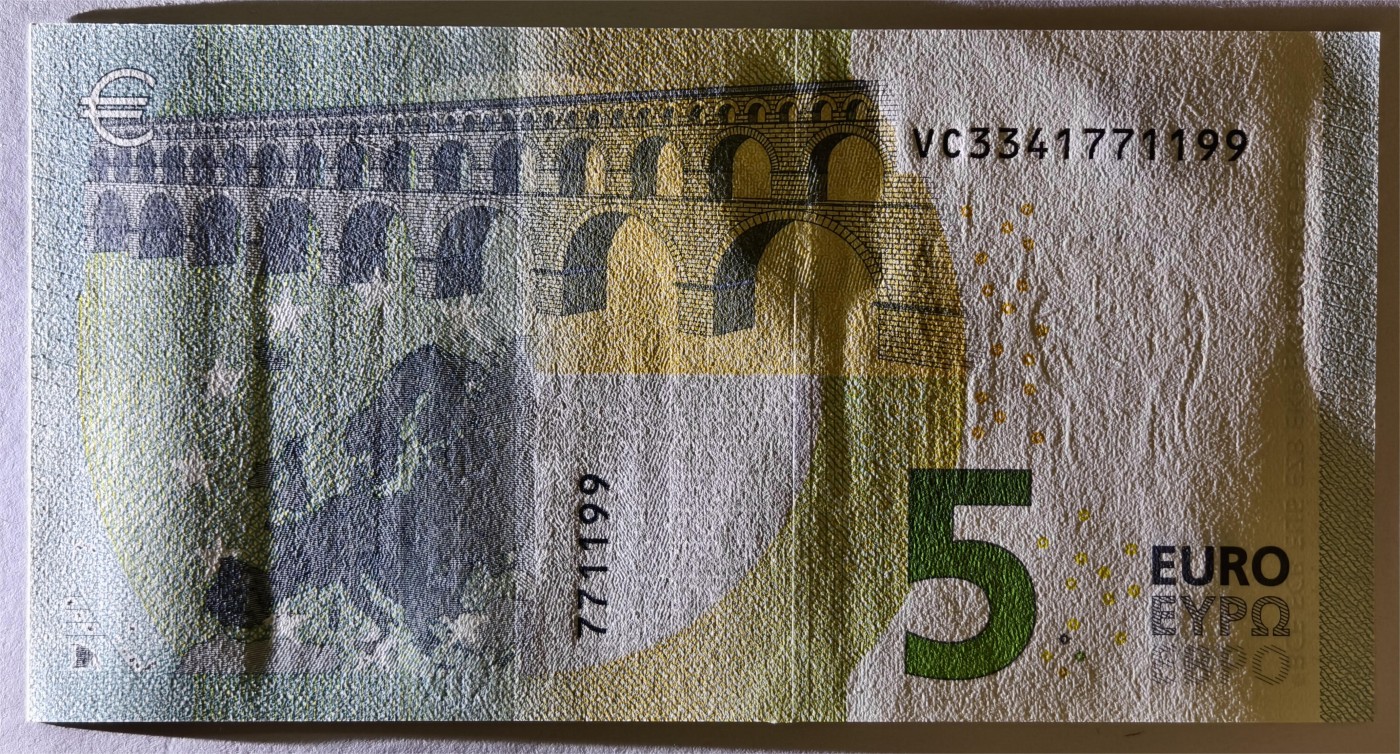 紫瑗钱币——第339期拍卖——纸币场 【双尾9】欧元 西班牙 2013年 加尔桥 5欧元 UNC